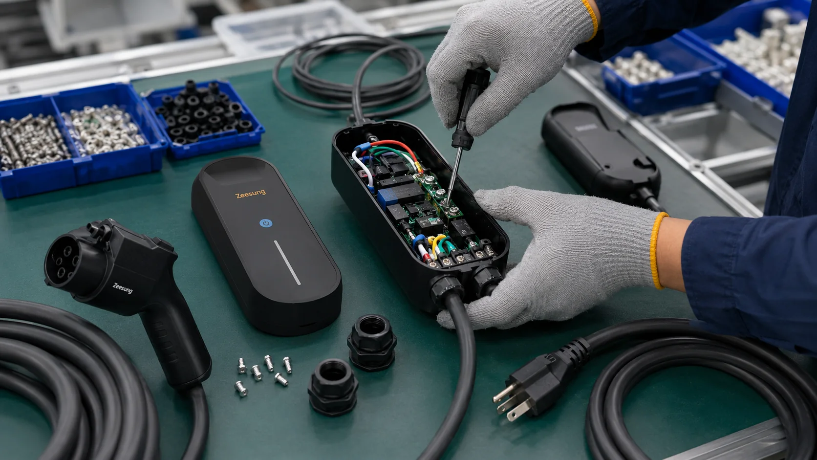 Driveway portable charging scene